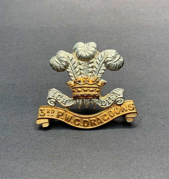 Rare 3rd Prince of Wales Dragoons Cap Badge Peterborough, Ontario Canada c1931