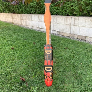 Decorative Indigenous Ceremonial Dancing Paddle Carved in the Style of the Canadian Western Haida First Nation - Fixed Shipping Cost