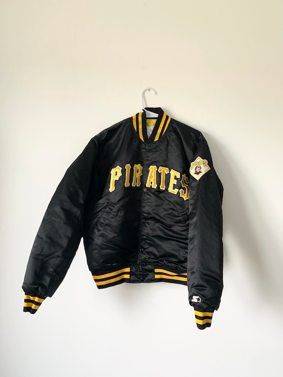Vintage Pittsburgh Pirates Major League Baseball Satin Jacket by STARTER - Size Medium