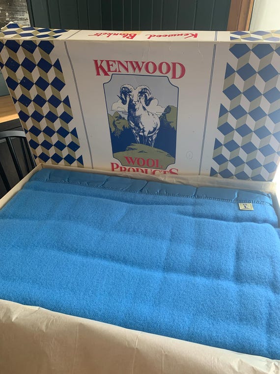 NOS Wool Queen Blanket in Original Packaging by Kenwood Mill Products, Arnprior, Ontario, Canada - Fixed Shipping Cost