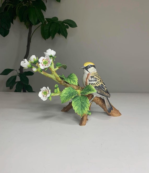 Limited Edition Royal Society for the Protection of Birds Chestnut-Sided Warbler Porcelain Figurine