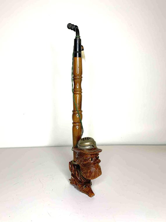 Vintage German Hunter Stag Carved Tobacco Pipe