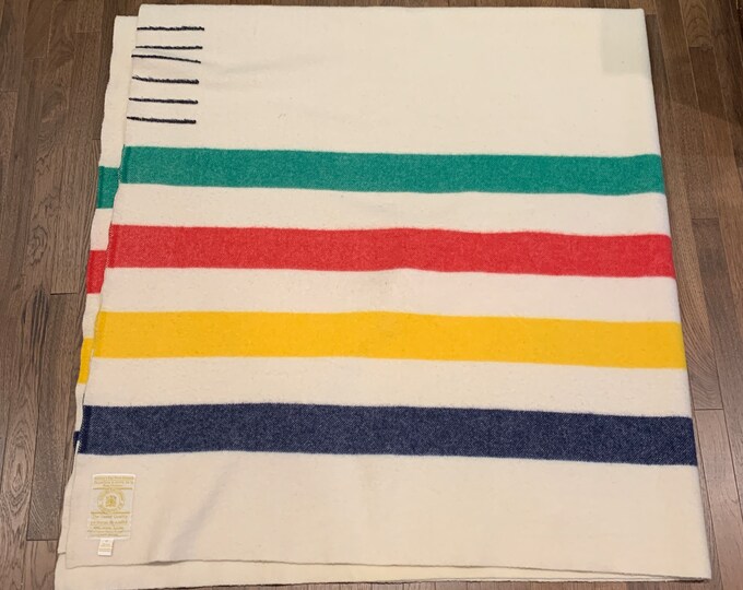 Vintage Hudson Bay 6 Point queen Size Wool Blanket Etsy