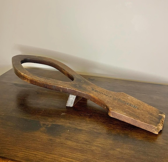 Antique Boot Jack Engraved with Bramley Moore
