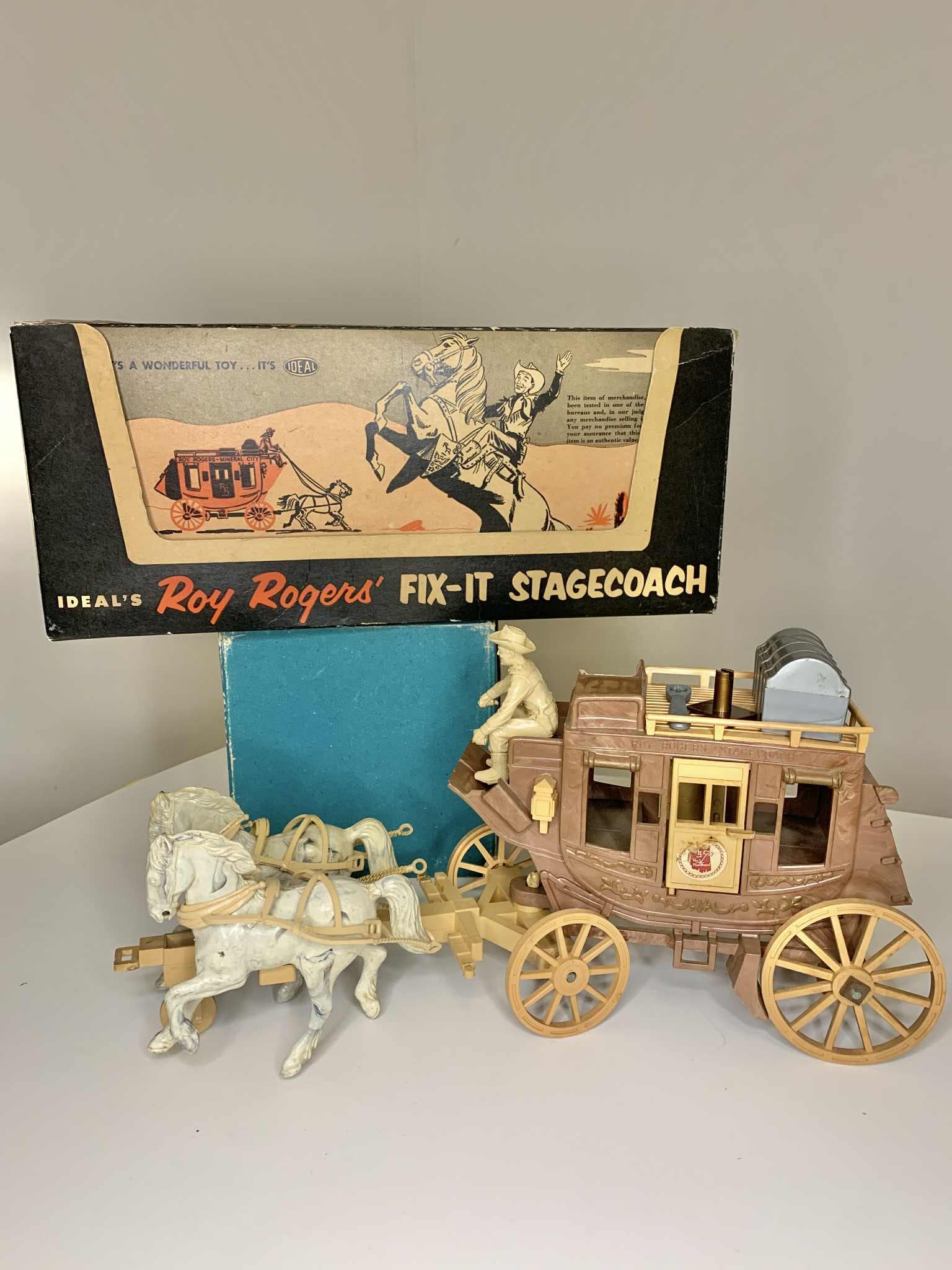 Vintage Ideal's Roy Rogers FIX-IT Stagecoach No. 4551 With