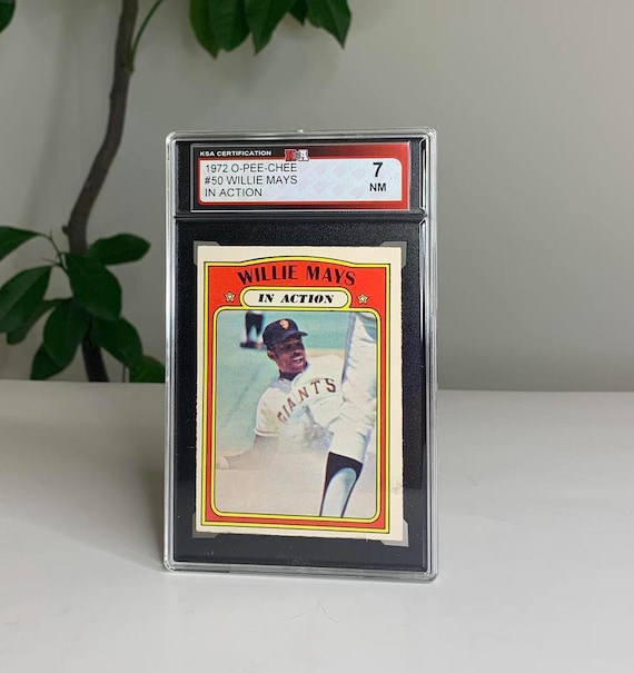 1972 O-Pee-Chee #50 Willie Mays In Action Baseball Card