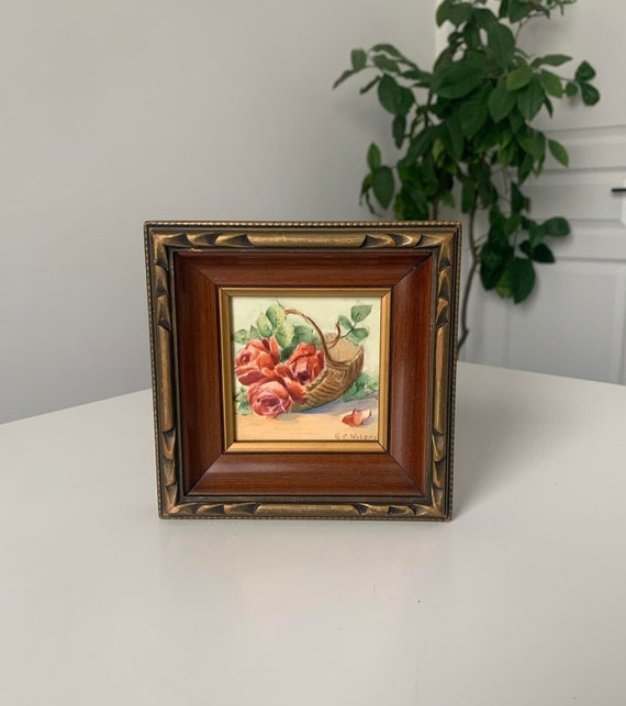 Hand Painted Framed Tile by G.C. Wilson