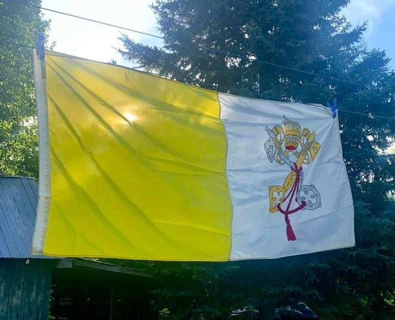 National Flag of Vatican City - Papal Flag 35" x 75"