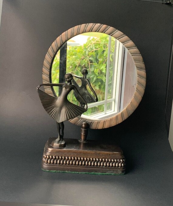Ballerina Art Deco Vanity Mirror Hand Crafted  by the J.B Hirsch Co