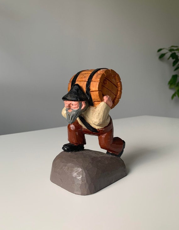 Small Painted Folk Art Wood Carving