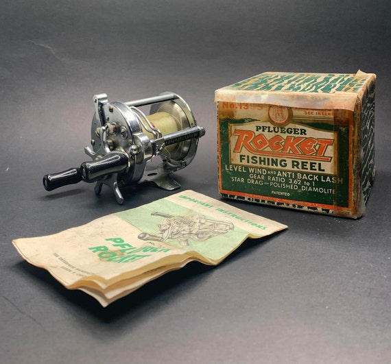 Vintage New Old Stock Pflueger Rocket No. 1355 Fishing Reel in Box With  Papers Great Gift Idea 
