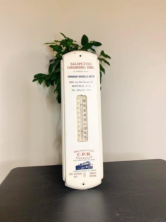1930s Antique Canadian Pacific Railway CPR Salopettes CPR Overalls Thermometer