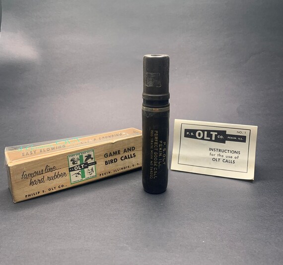 New Old Stock - Phillip Sanford Olt Perfect Goose Call Model No. A-5 with Box and Instructions