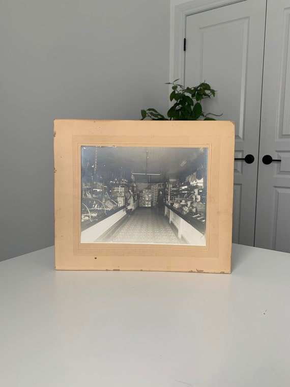 Antique 1910s General Store Interior Photograph Retail Shop Historic
