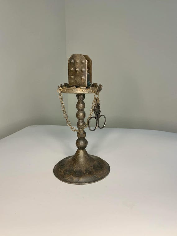 Arts and Crafts - Hugo Berger Forged Iron Match Holder and Small Cigar Cutter
