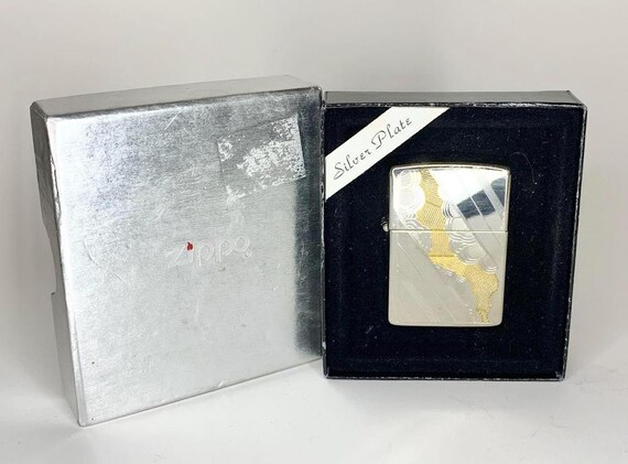 New Old Stock - Zippo Lighter Silver Plated in Original Box