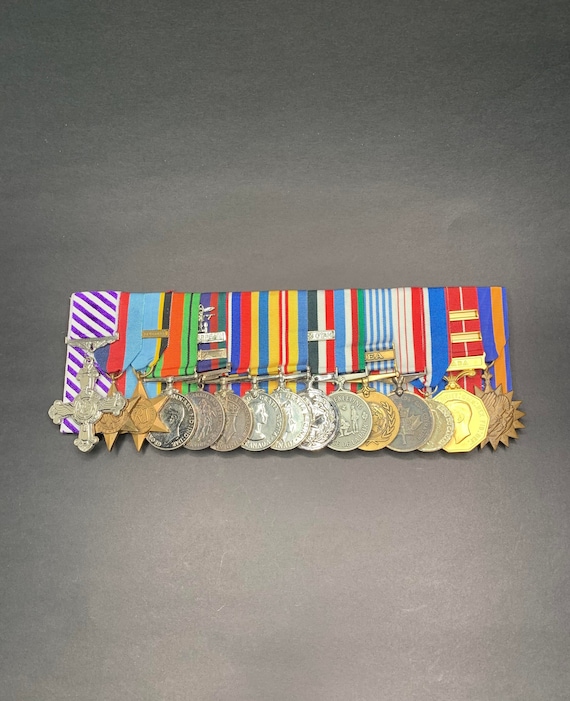 WW2 - Korean War Replica Set of Medals for Lieutenant Colonel (Retired) Douglas "Duke" Warren, DFC (Distinguished Flying Cross) RCAF
