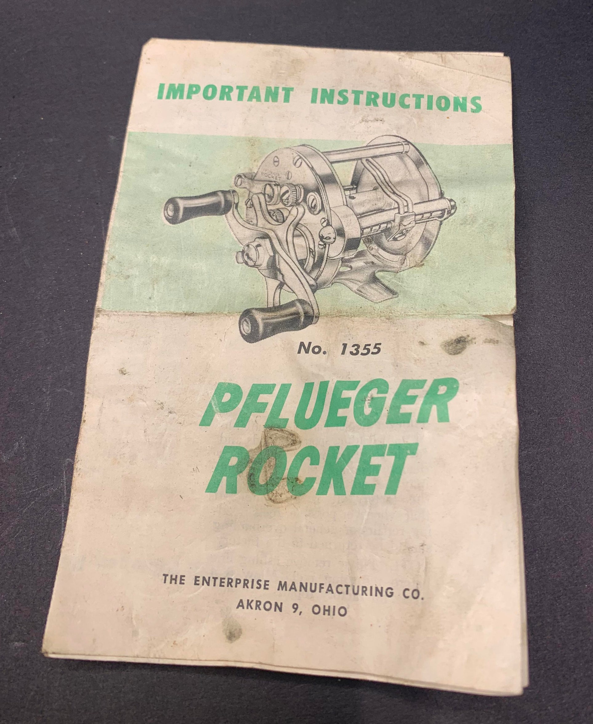 Vintage Fishing Reel Pflueger Rocket No. 1375 Complete With Box