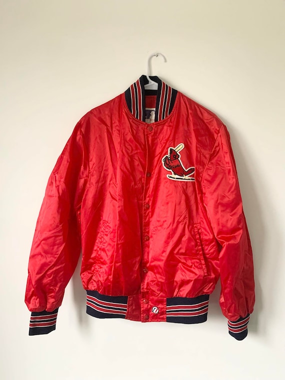 Vintage St. Louis Cardinals Major League Baseball Satin Jacket by Shain of Canada - Size Large