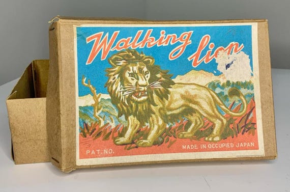 Vintage Wind-up Walking Lion With Original Box - Etsy