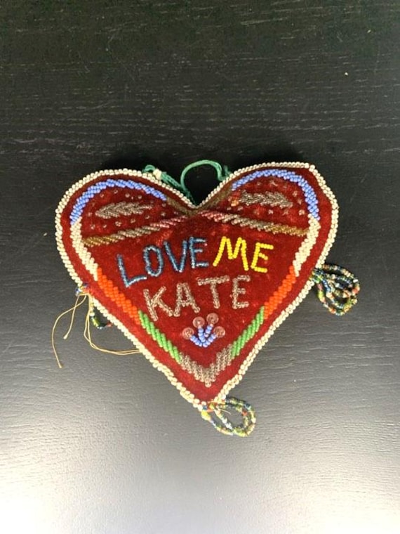 WWI - Era Sweetheart Beaded Heart