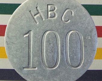 Authentic Vintage 1946 Hudson’s Bay Company 100 Eastern Arctic Fur Trade Token
