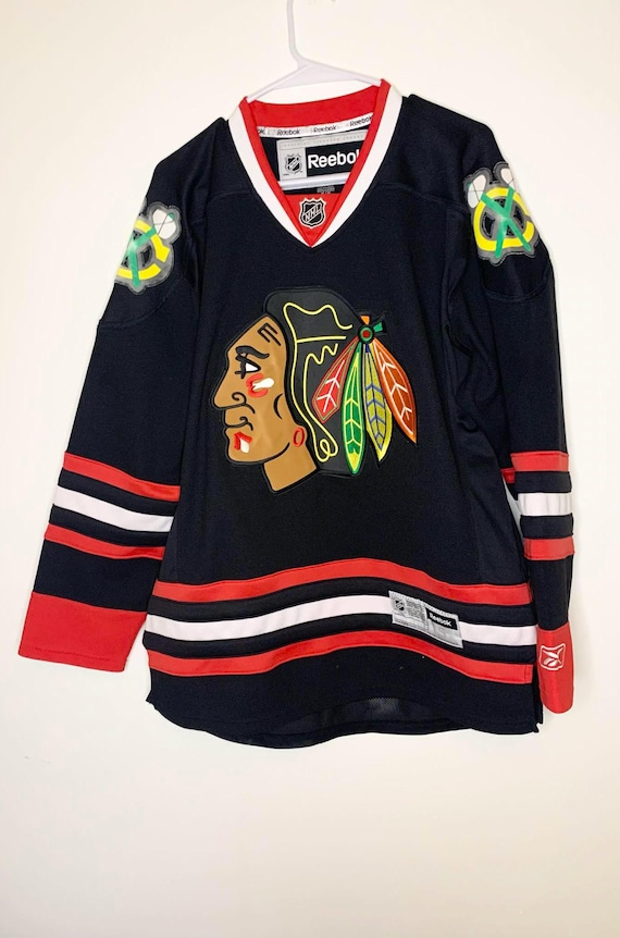 Chicago Black Hawks NHL Hockey Jersey by Reebok - Size Small