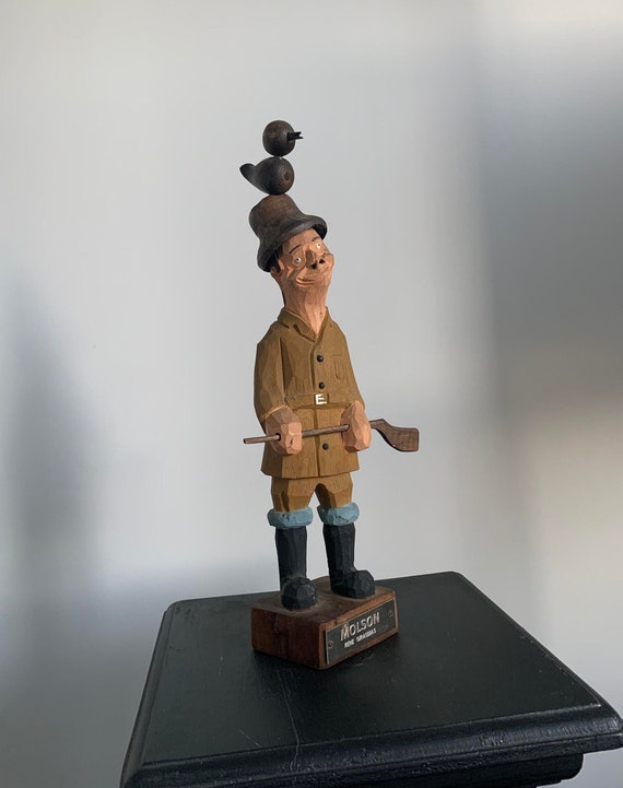 Canadian Folk Art Carving "Molson" by Rene Giraudias