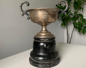 Antique Canadian Pacific Railway Road Race 1st Prize Silver Plate Trophy dated 1927