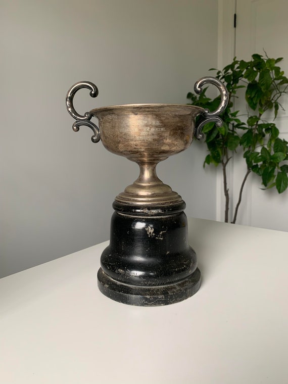 Antique Canadian Pacific Railway Road Race 1st Prize Silver Plate Trophy dated 1927
