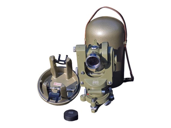 1960s Surveyor's Wild Heerbrugg T1A Automatic Theodolite - Free Shipping - Fixed Shipping Cost