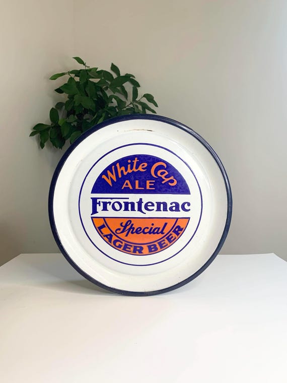 Porcelain Frontenac White Cap Ale Special Lager Beer Tray