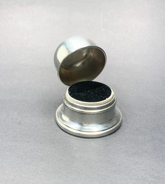 Round Birks Sterling Silver Ring Box Great Gift Idea Etsy
