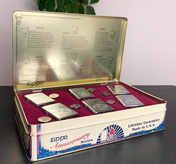NOS Zippo Anniversary Series 1932-1992 Collectors' Edition with Pins - Unfired