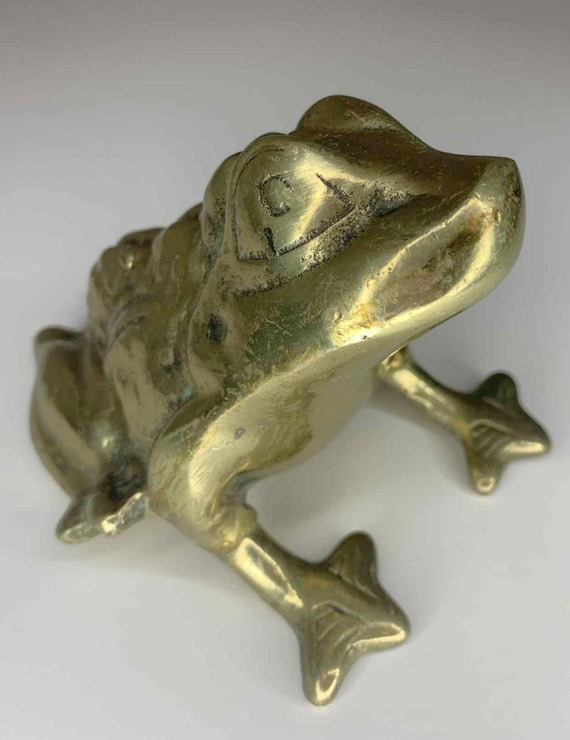 Vintage 4.5" Solid Brass Frog