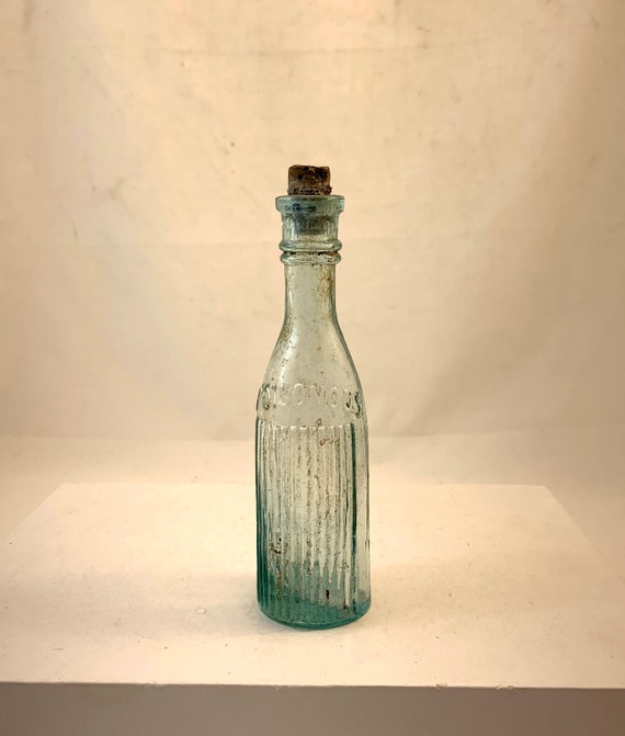 Vintage Poison Bottle - 6" with Cork Stopper
