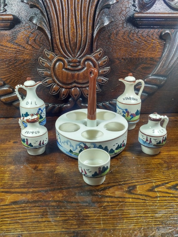 Vintage Sailboat Condiment Set – Made in Japan Cruet Set - Etsy