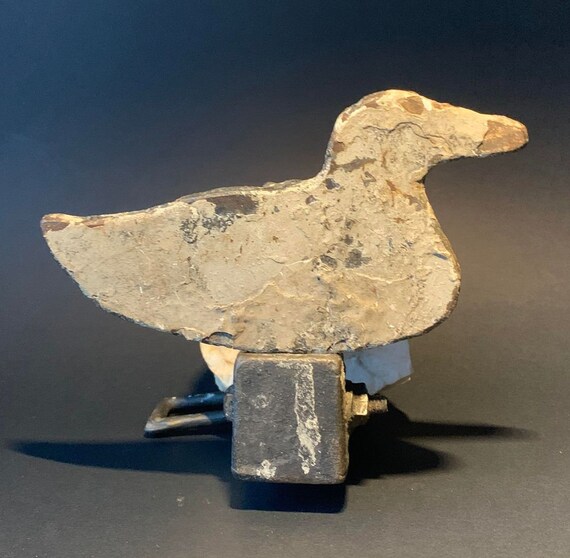 Antique Carnival Shooting Gallery Cast Iron Duck Figure, Circa 1920s