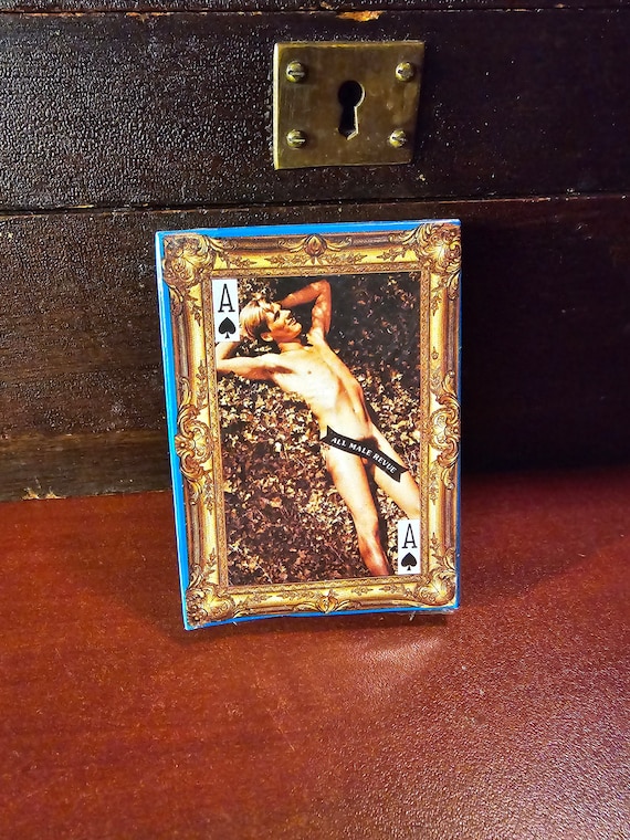 New Old Stock - Vintage Nude Hollywood Brand All Male Playing Cards 54 Models