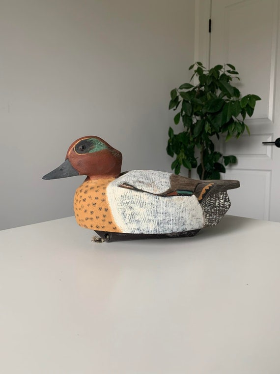 Vintage Painted Duck Decoy - Signed