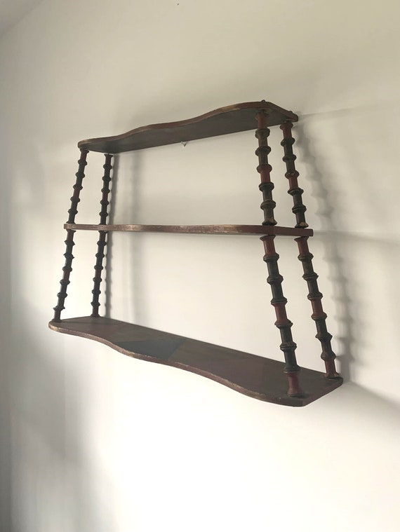 Antique Primitive Renfrew County Ontario Canada Hanging Spool Shelf - Fixed Shipping Cost
