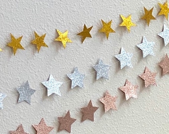Bridal Showers Ideal For Weddings Baby Showers. Holidays Christmas Gold Glittery Star Garland Decoration 5 Meters Elegant Shiny and Sparkling 16 Feet Long Party Background Decor Birthday Parties Bridal Showers Ideal For Weddings Baby Showers. Holidays Christmas Gold Glittery Star Garland Decoration 5 Meters Elegant Shiny and Sparkling 16 Feet Long Party Background Decor Birthday Parties