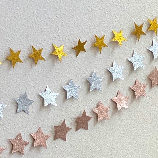 Gold Glitter Garland Etsy