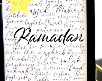 Ramadan Word Art Print