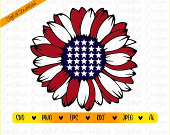 Free Free 157 Red White And Blue Sunflower Svg Free SVG PNG EPS DXF File