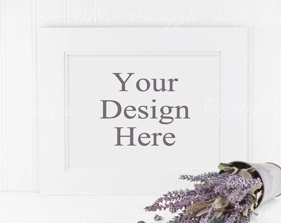 Styled Stock Photography Mockup 8x10 Frame Mockup White