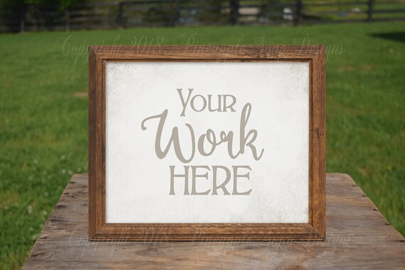 Simple Wood Frame Mockup Outdoor 8x10 Mock Up