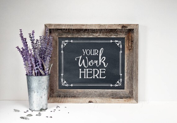 Styled Stock Photography Mockup Wood Frame Mockup Rustic