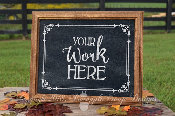 Simple Wood Frame Mockup Fall Mock Up 8x10