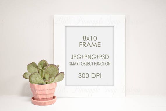 White Frame Mockup Photo Simple Portrait Frame Styled